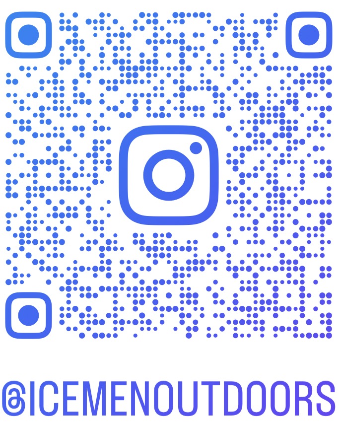 Instagram QR code supplied by Icemen Outdoors, @icemenoutdoors